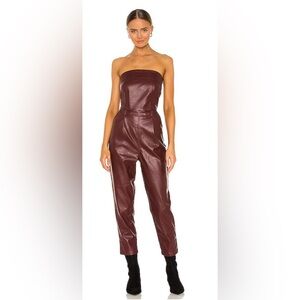 Kendall & Kylie Vegan Leather Jumpsuit Size L